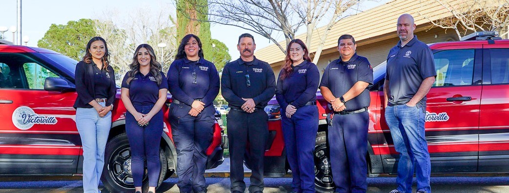 Victorville Fire Department personnel and apparatus