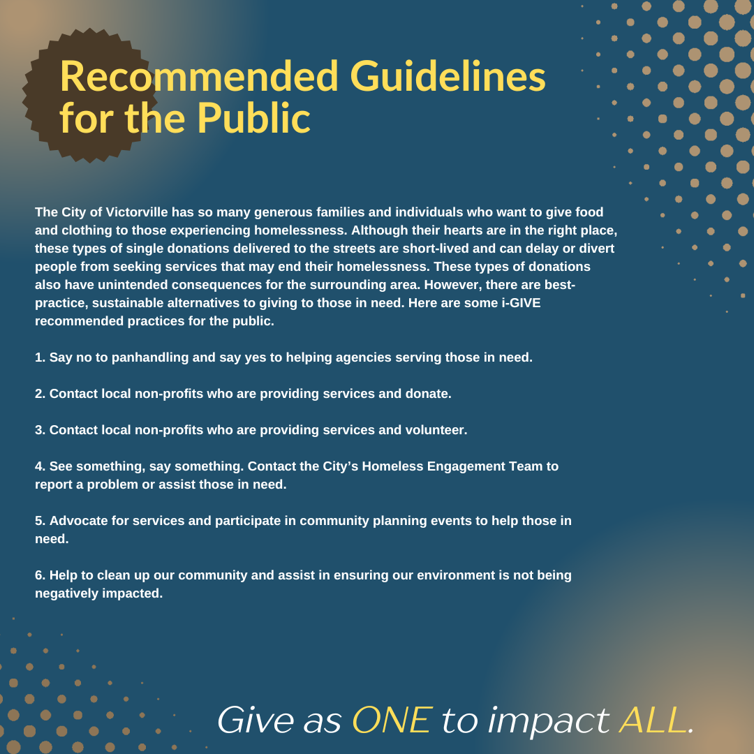 Public Guidelines for Giving