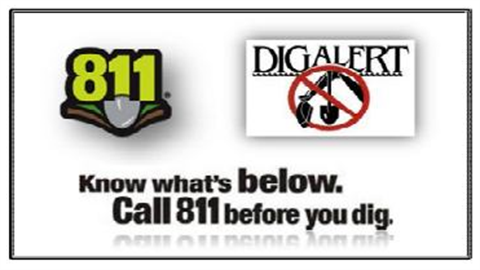 Dig alert call 811 before you dig